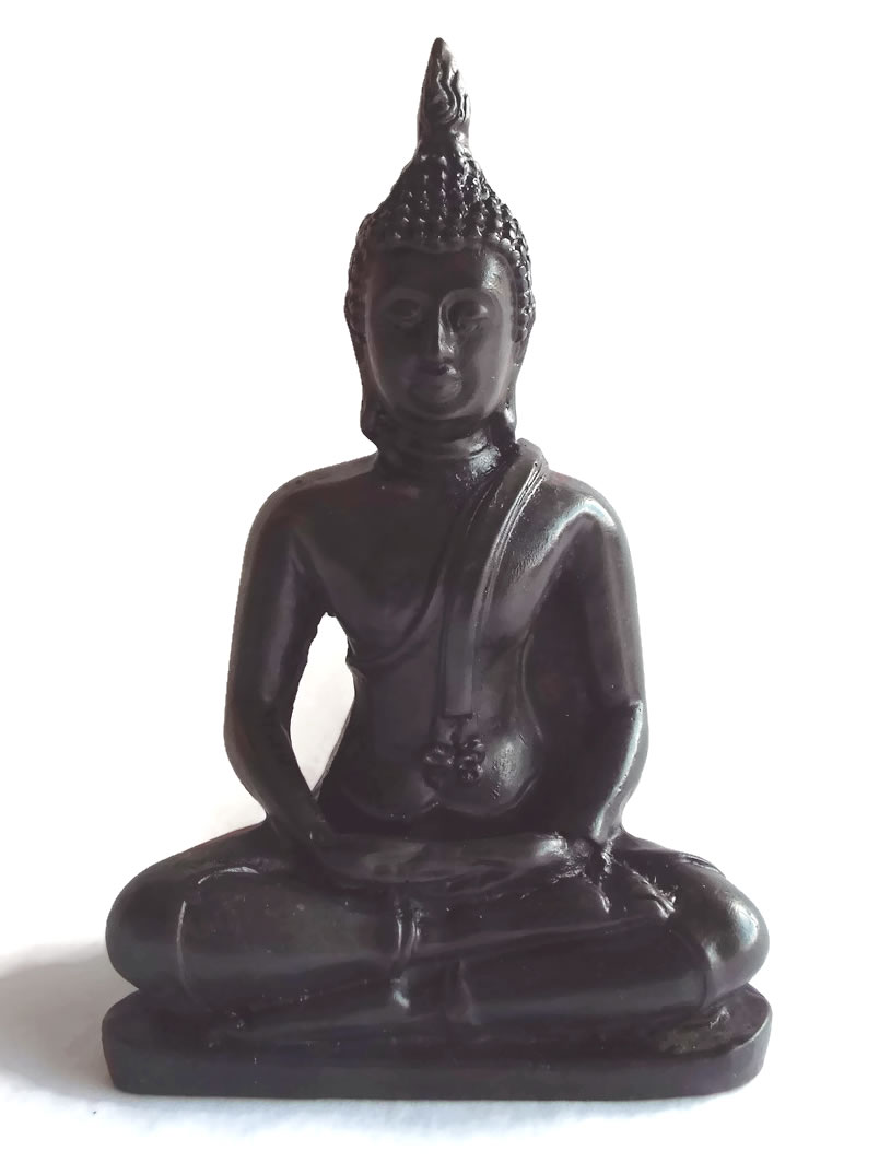 Dark Wood Effect Small Thai Buddha Figure