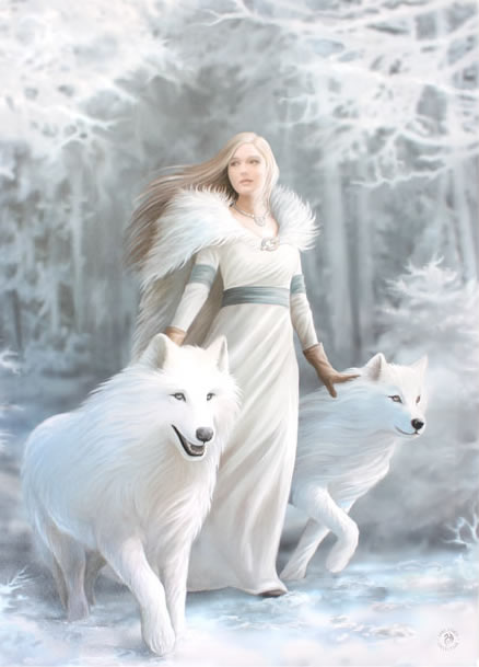 Anne Stokes Winter Guardian Wall Art Canvas