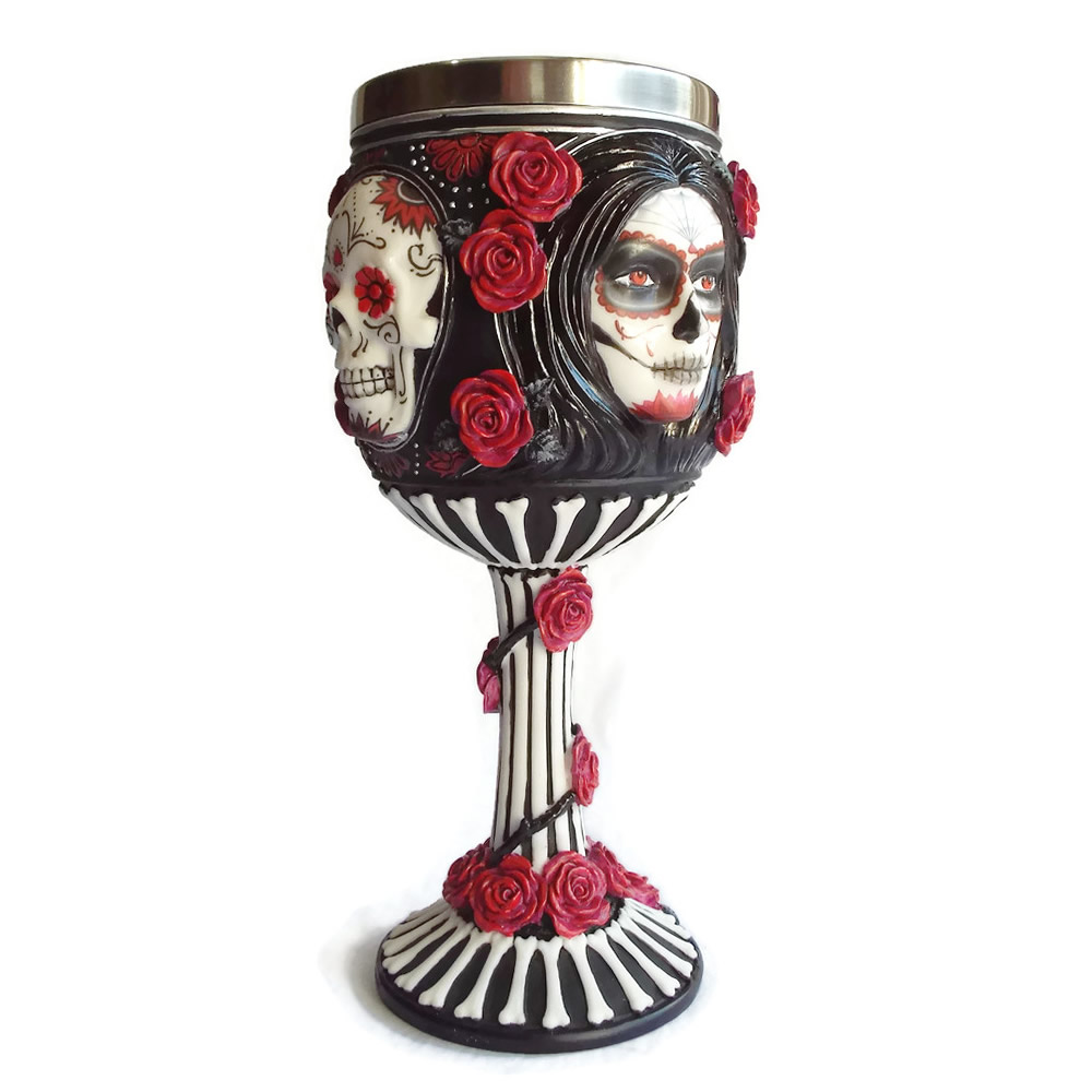 Day of the Dead Sugar Skull Goblet