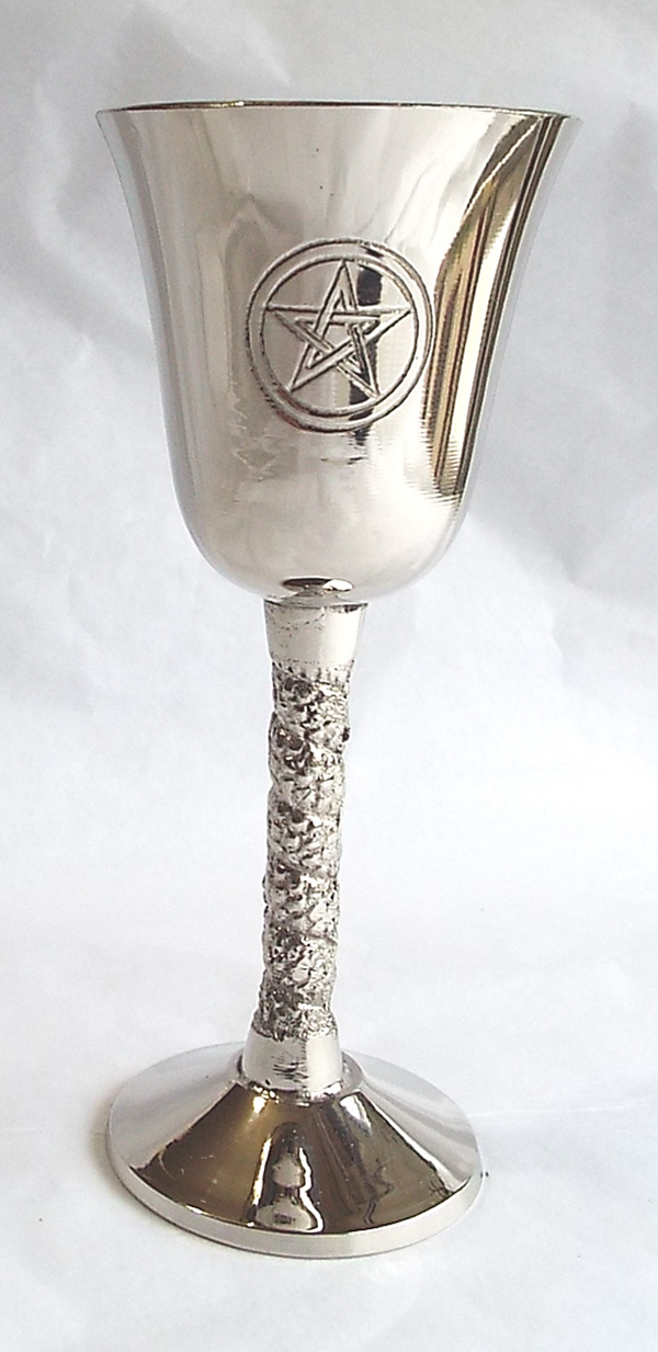 120mm Silver Metal Pentagram Chalice