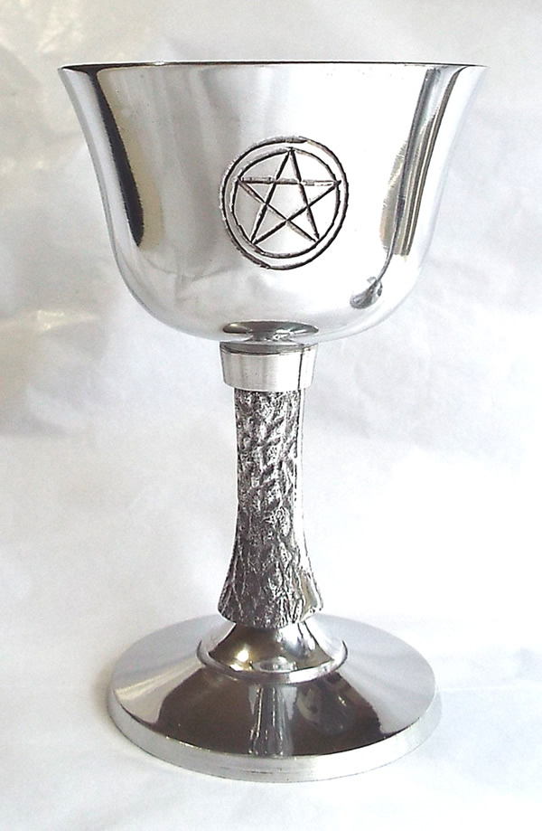 140mm Silver Metal Pentacle Chalice