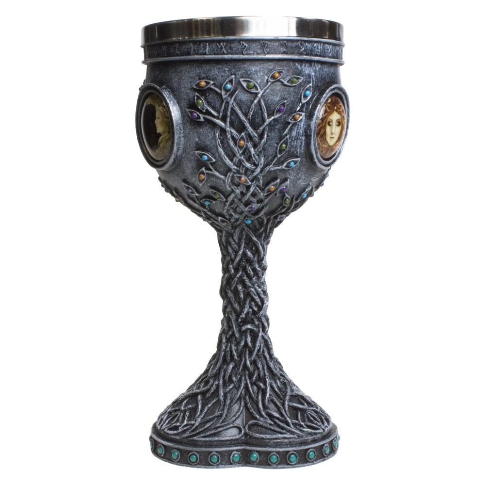 Triple Goddess Medallion Goblet