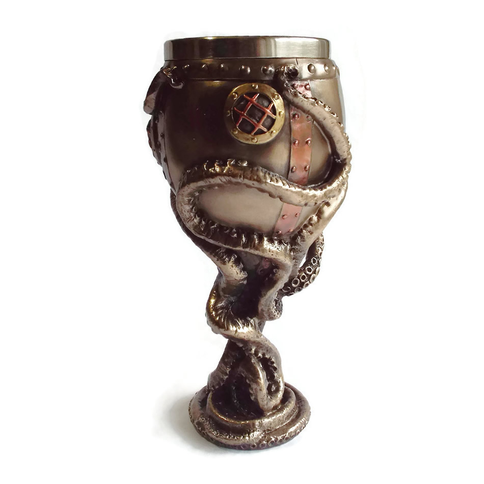 Vessel of the Deep Steampunk Octopus Goblet