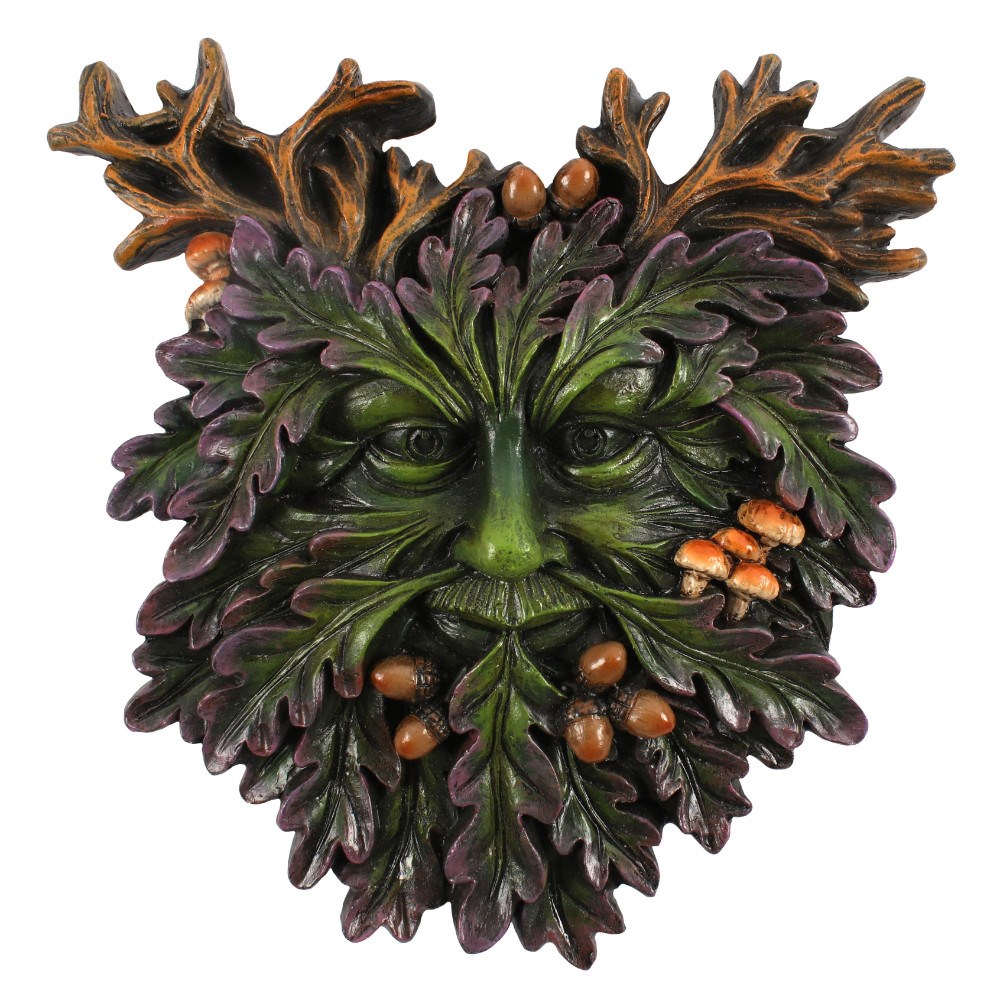 Oak and Acorn Green Man Plaque