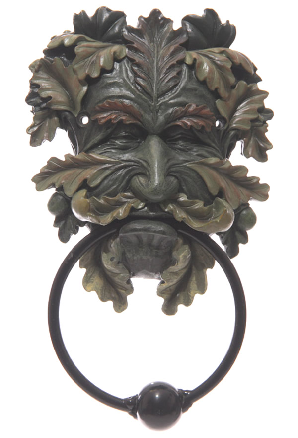 Friendly Green Man Wall Door Knocker