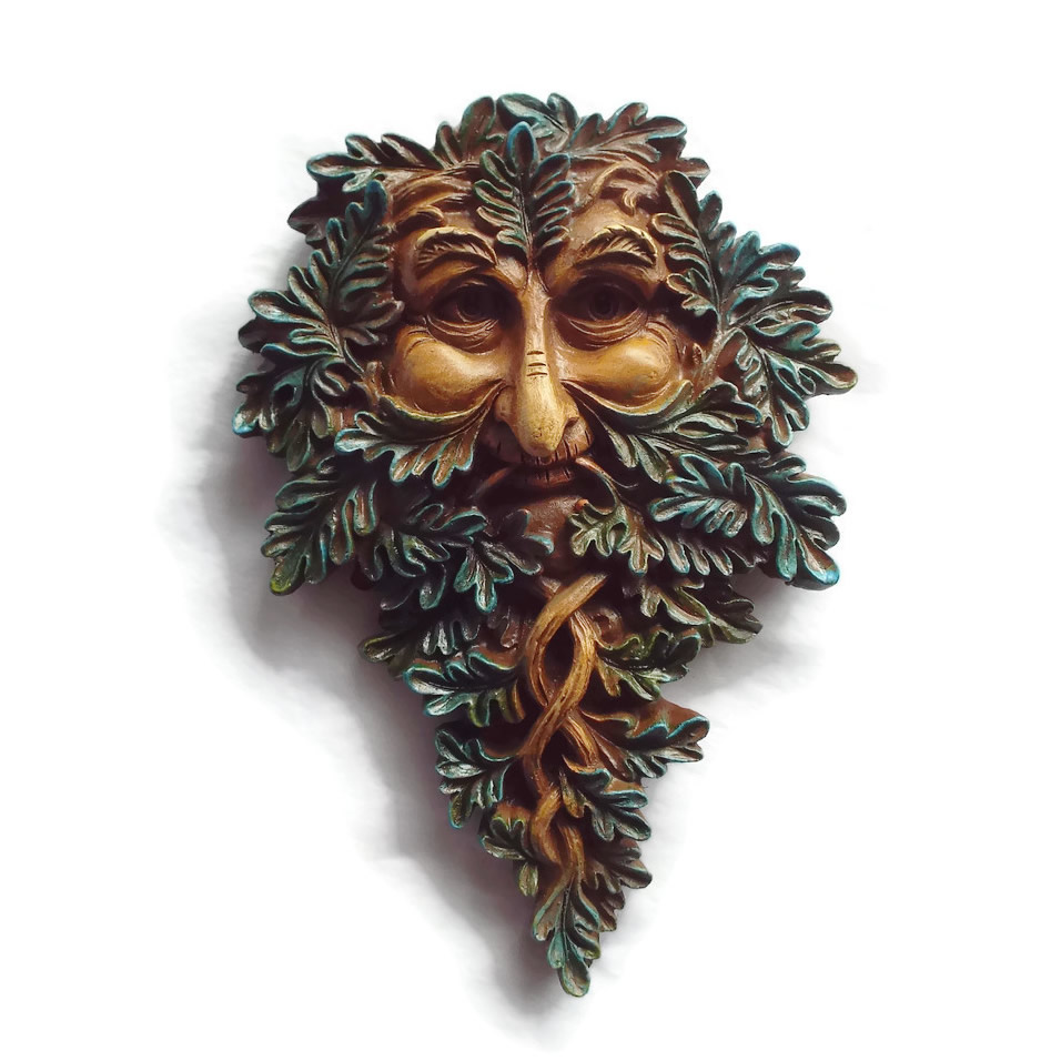 Oak Guardian Green Man Plaque