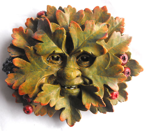 Hawthorn Green Man Wall Plaque