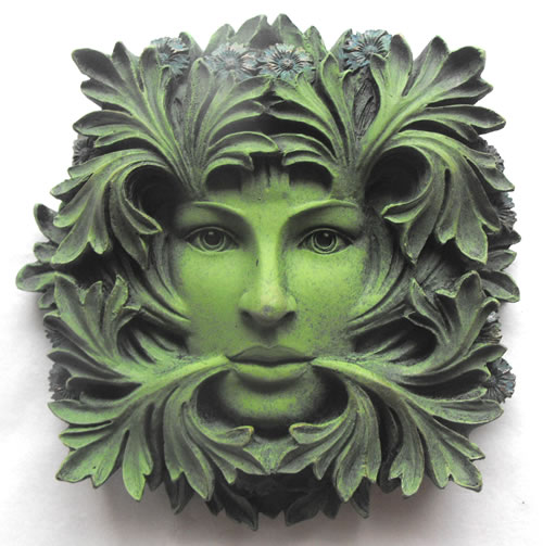 Primavera Green Lady Wall Plaque