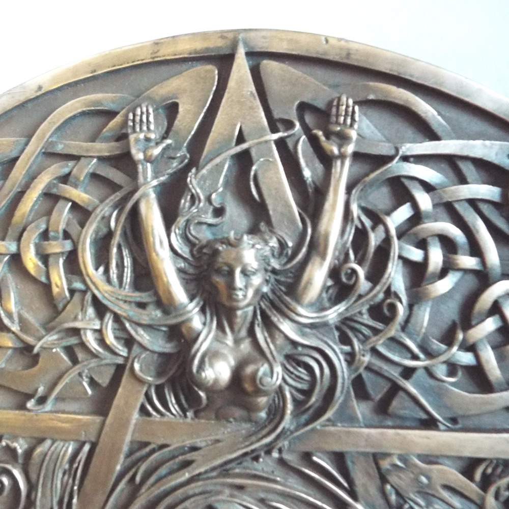 Horned God and Goddess Bronze Wall Ornament