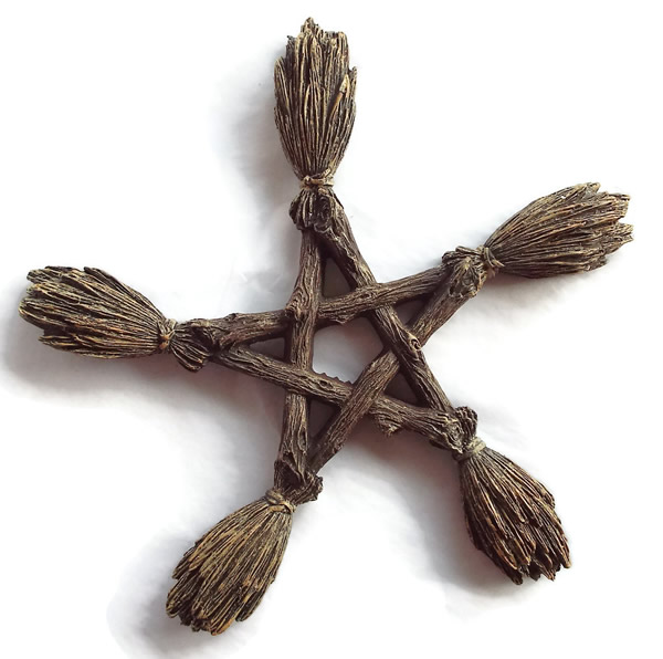 Broomstick Pentagram Wall Ornament