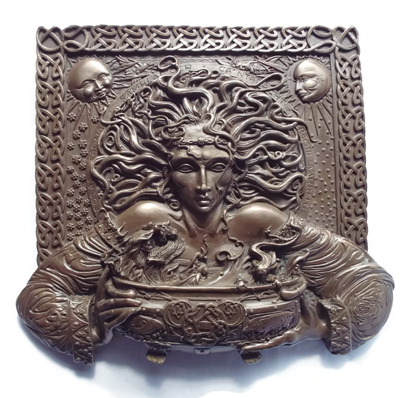 Goddess Cerridwen Bronze Wall Ornament