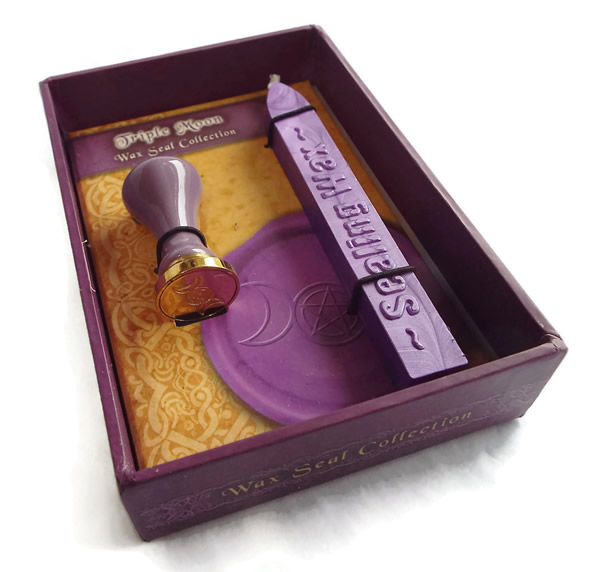 Triple Moon Seal with Purple Sealing Wax