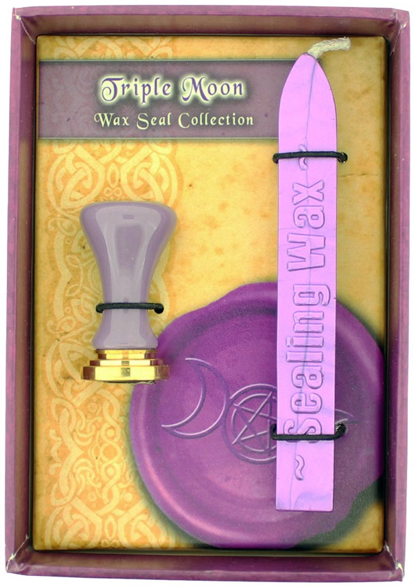 Triple Moon Seal with Purple Sealing Wax