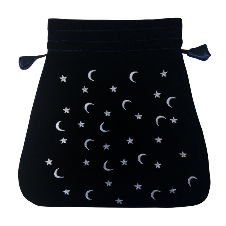 Moon and Stars Velvet Bag for Tarot and Oracle Cards