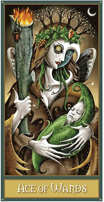 Deviant Moon Tarot: Premier Edition Ace of Wands