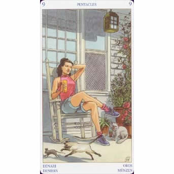 The Pagan Tarot Nine of Pentacles