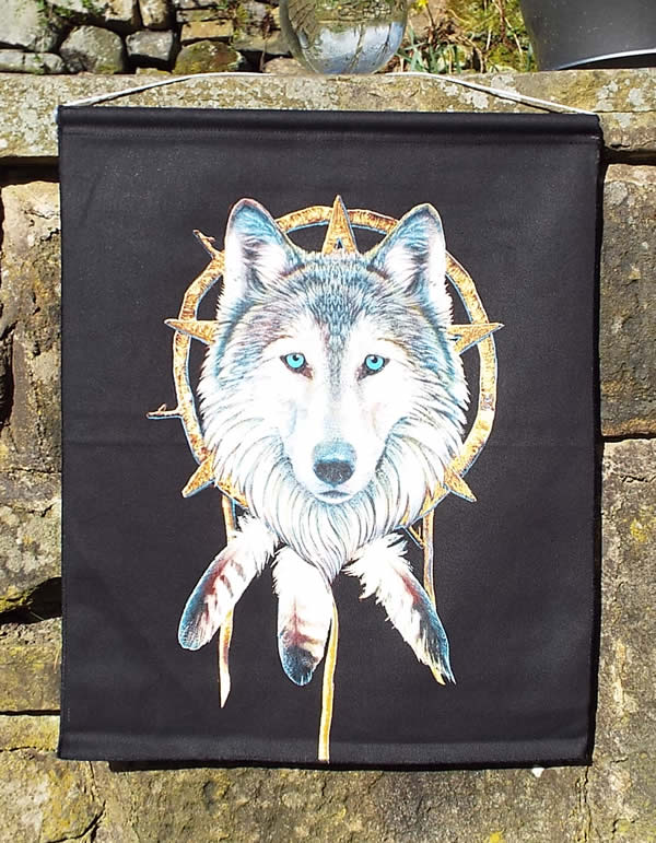 Lisa Parker Dreamcatcher Wolf Wall Hanging