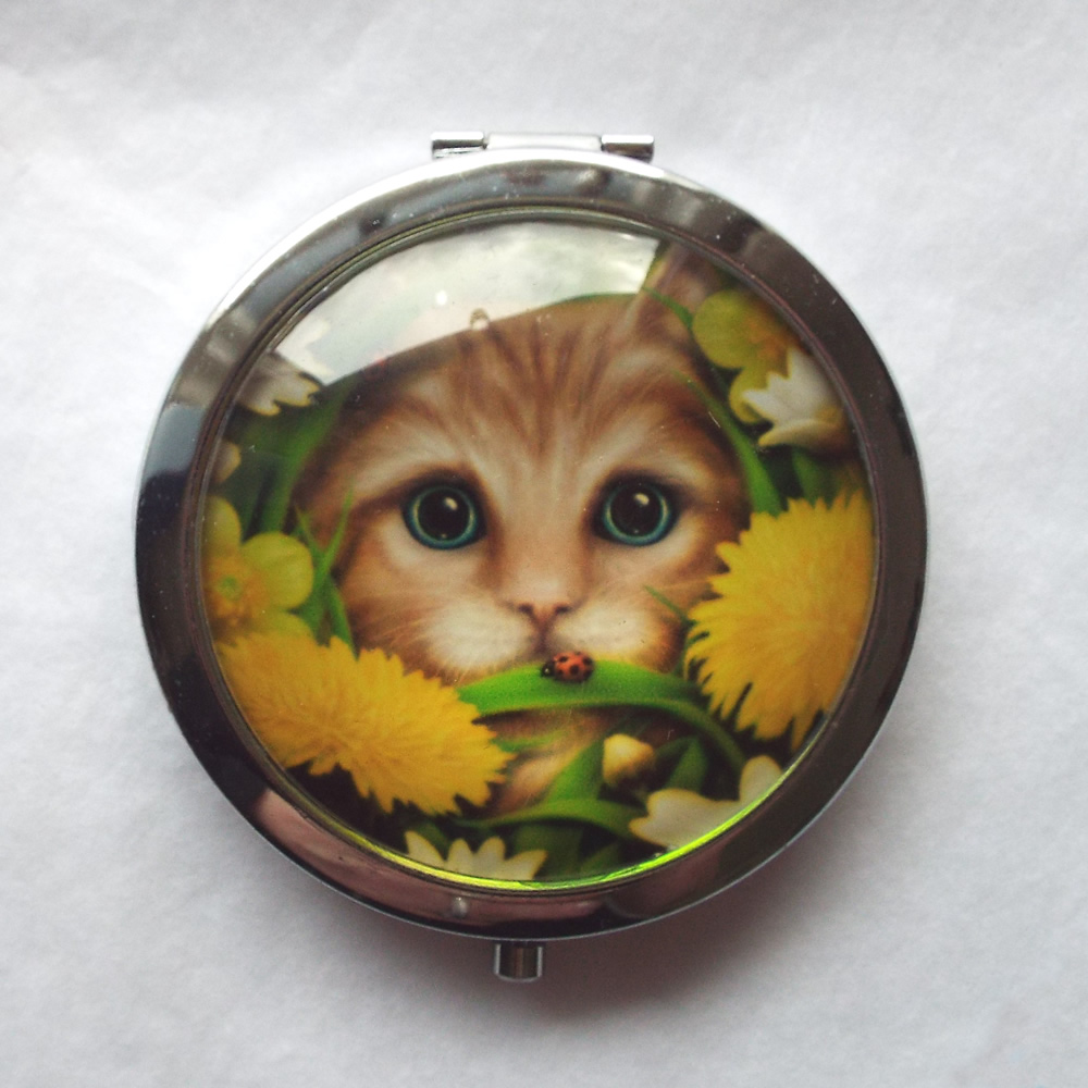 Summer Cat Handbag Mirror