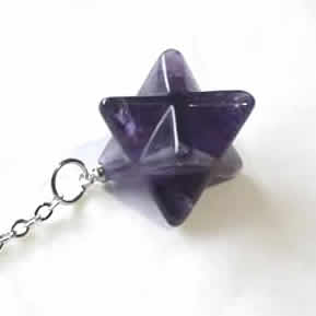 Amethyst Merkaba Pendulum