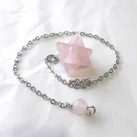 Rose Quartz Merkaba Pendulum