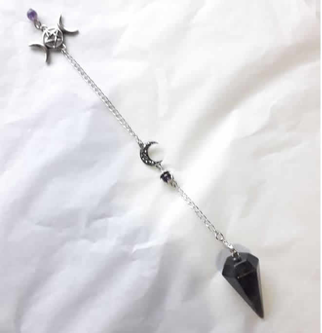 Amethyst Triple Moon Pendulum